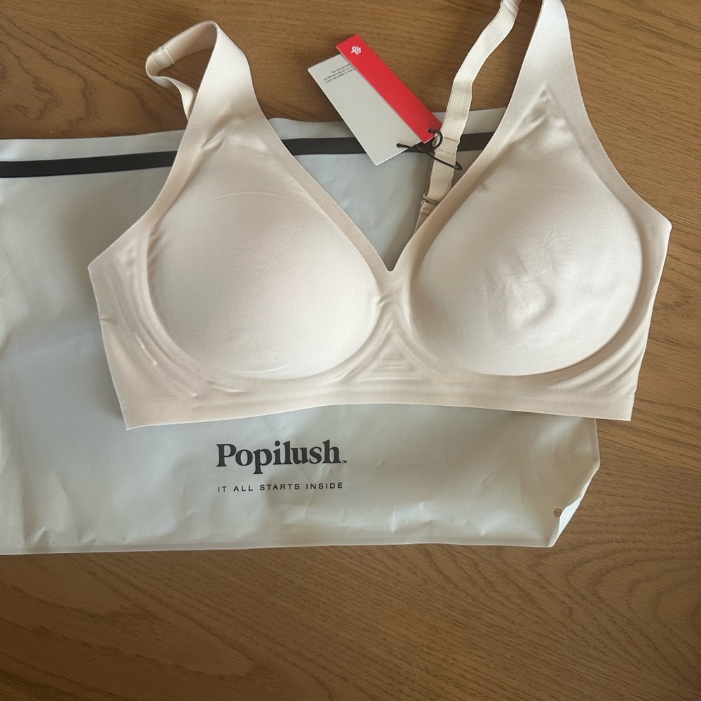 Popilush Seamless Wireless Jelly Comfort Plunge Bra
